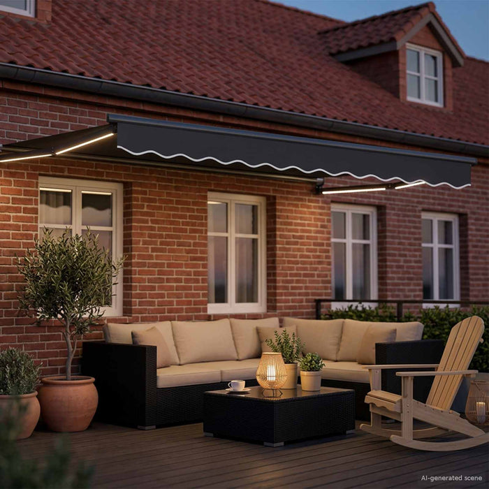 Cort electric retractabil Antracit 3,5 x 2 m - WALTI WALTI