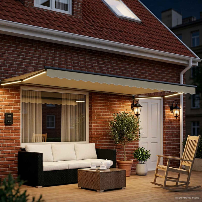 Cort electric retractabil Crem 4 x 2 m - WALTI WALTI