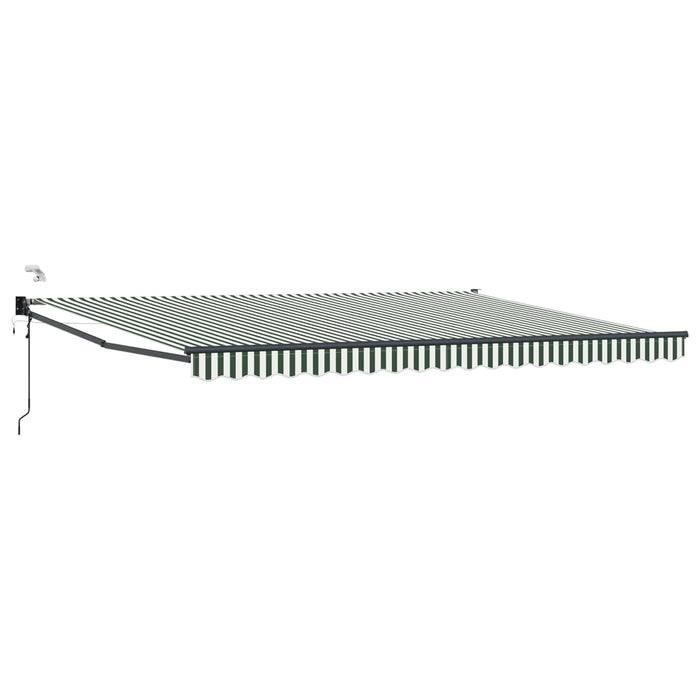 Cort electric retractabil Verde și alb 4 x 2 m WALTI