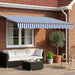 Cort electric retractabil Albastru și Alb 3 x 2,5 m - WALTI WALTI
