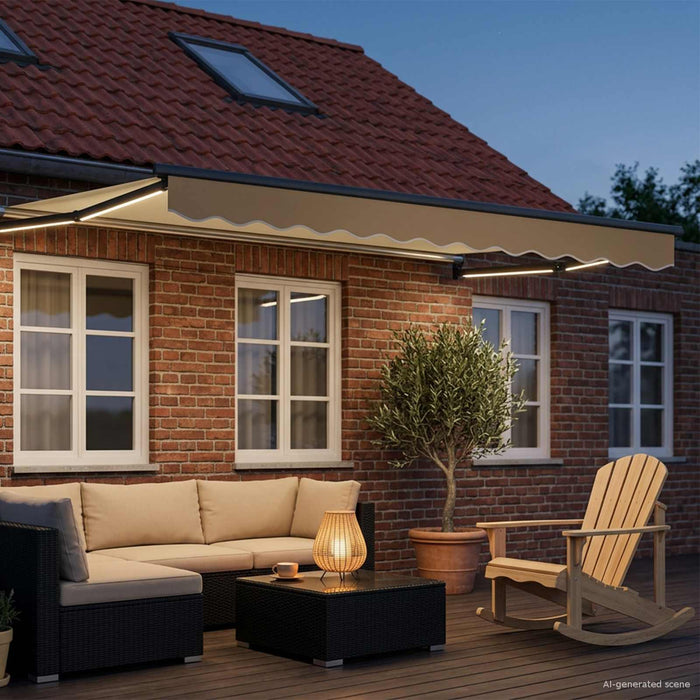 Cort electric retractabil Crem 3 x 2,5 m - WALTI WALTI
