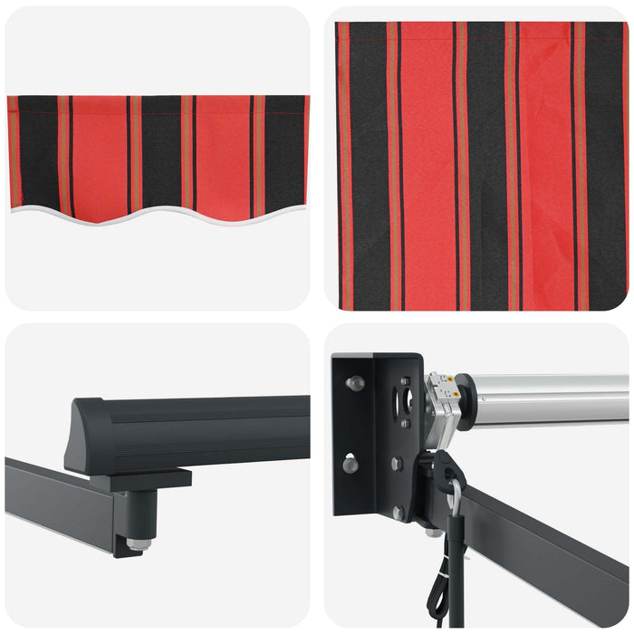 Cort electric retractabil Portocalie și maro 3 x 2,5 m - WALTI WALTI