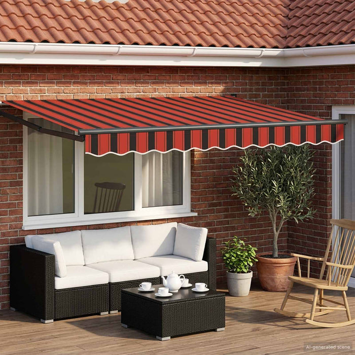 Cort electric retractabil Portocalie și maro 3 x 2,5 m - WALTI WALTI