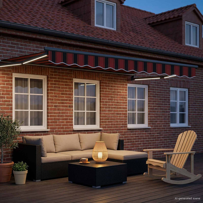 Cort electric retractabil Portocalie și maro 3 x 2,5 m - WALTI WALTI