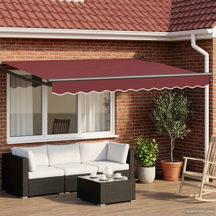 Cort electric retractabil Roșu Burgund 3 x 2,5 m - WALTI WALTI