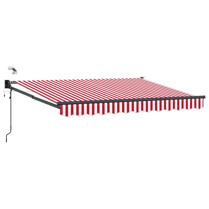 Cort electric retractabil Roșu și alb 3 x 2,5 m WALTI