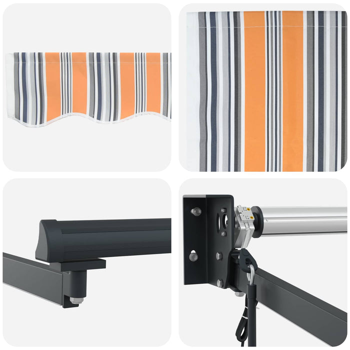 Cort electric retractabil Albastru și portocaliu 3 x 2,5 m - WALTI WALTI
