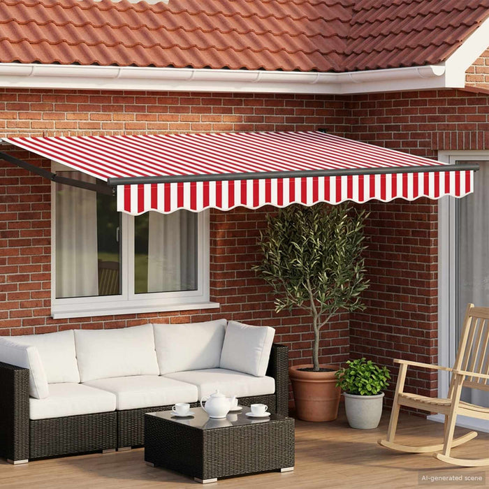 Cort electric retractabil Roșu și Alb 3,5 x 2,5 m WALTI