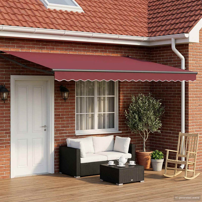 Cort electric retractabil Roșu Burgund 4,5 × 3 m - WALTI WALTI