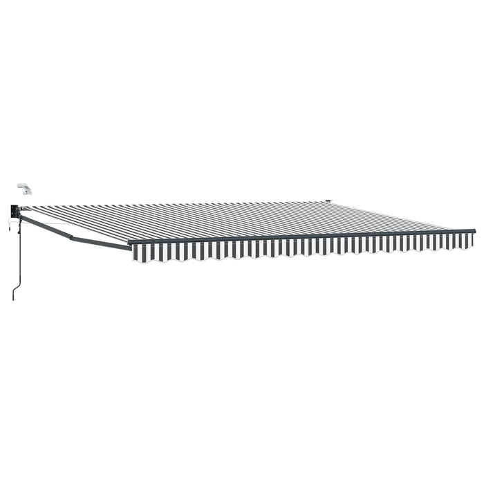 Cort electric retractabil Antracit și Alb 4,5 × 3 m - WALTI WALTI