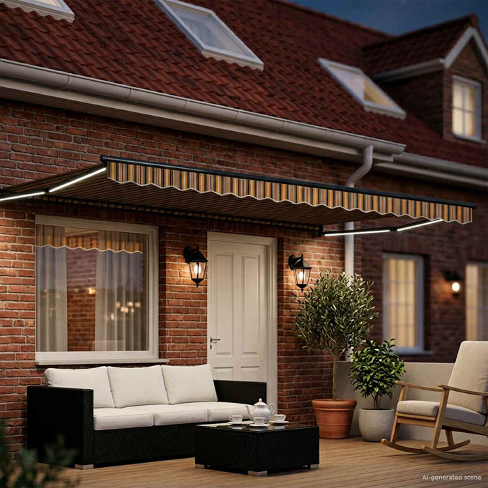 Cort electric retractabil Galben și gri 4,5 × 3 m - WALTI WALTI