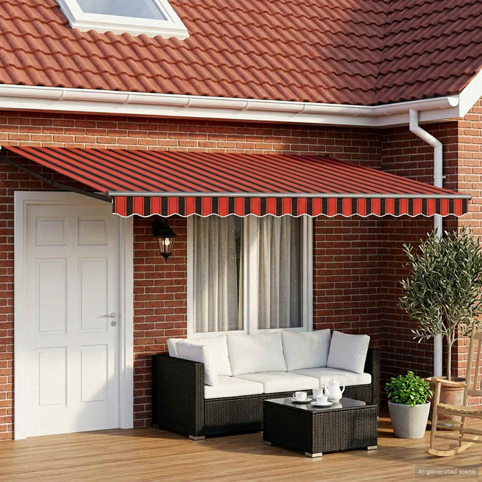 Cort electric retractabil Portocalie și maro 5 x 3 m - WALTI WALTI