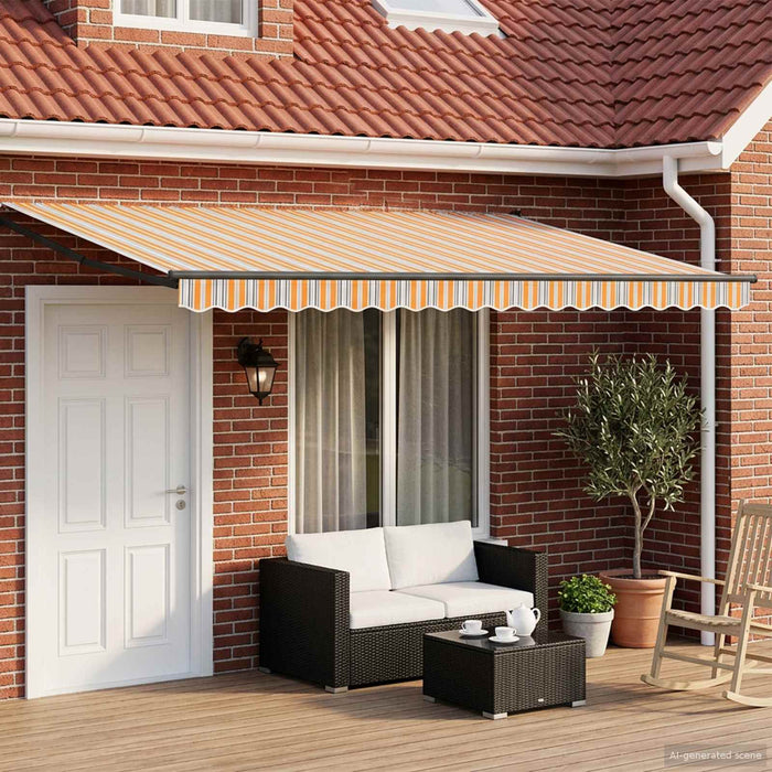Cort electric retractabil Albastru și portocaliu 5 x 3 m WALTI