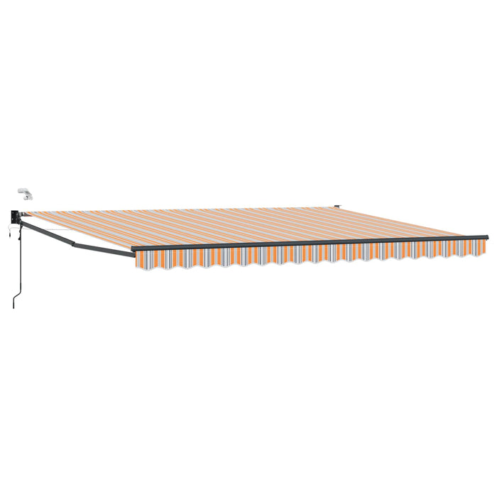 Cort electric retractabil Albastru și portocaliu 5 x 3 m WALTI