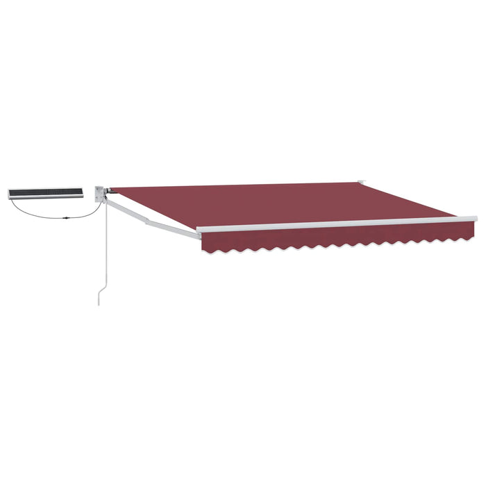 Cort electric retractabil Bordo și Alb 2,5 x 2 m WALTI