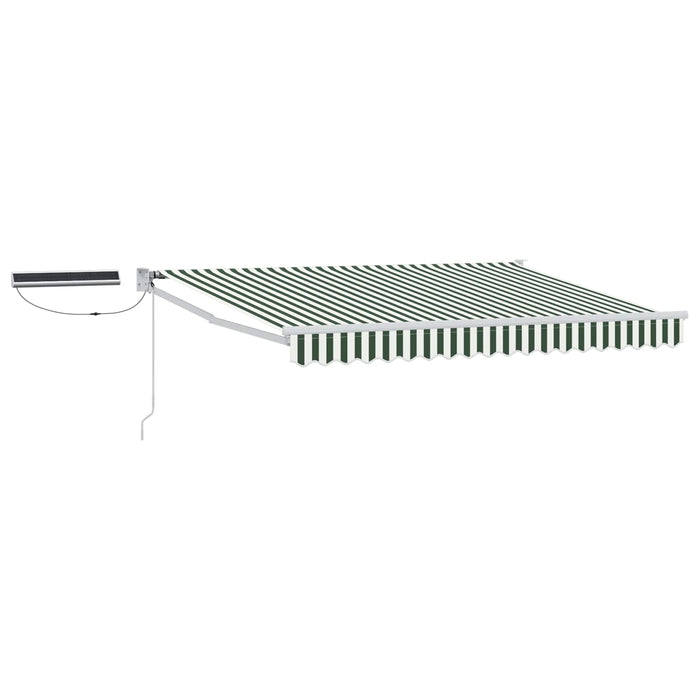 Cort electric retractabil Verde și alb 2,5 x 2 m WALTI