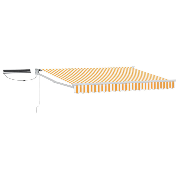 Cort electric retractabil Galben și alb 3 x 2 m WALTI