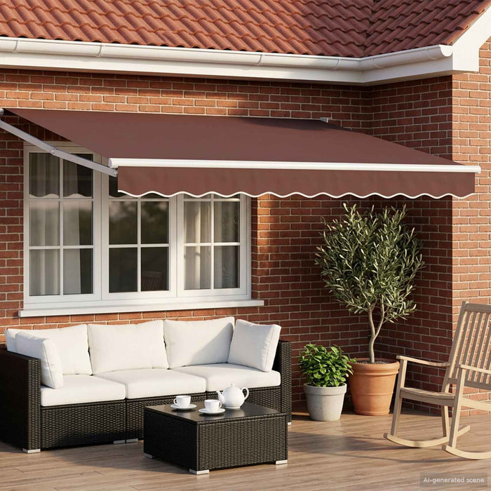 Cort electric retractabil Maro și alb 3 x 2 m WALTI