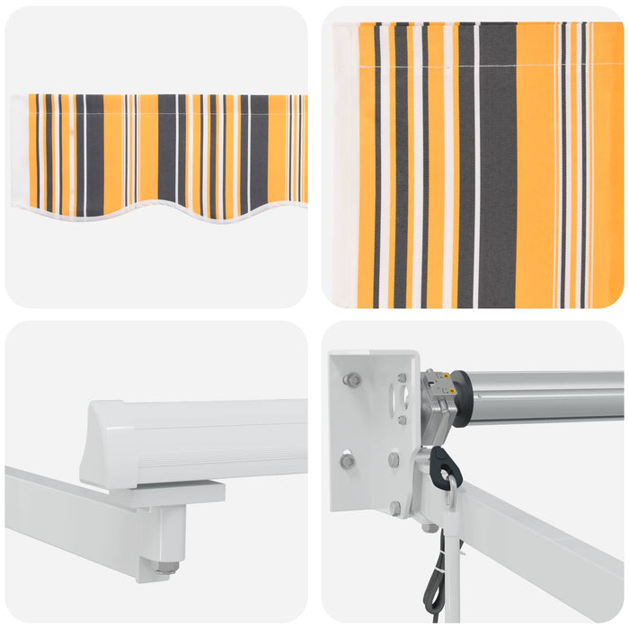 Cort electric retractabil Galben, Gri și Alb 3,5 x 2 m - WALTI WALTI