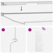 Cort electric retractabil Bej și Alb 3,5 x 2 m - WALTI WALTI