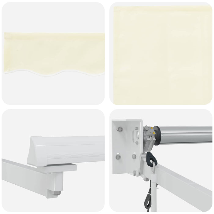 Cort electric retractabil Crema și Alb 3,5 x 2,5 m - WALTI WALTI