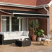 Cort electric retractabil Negru și Alb 3,5 x 2,5 m - WALTI WALTI