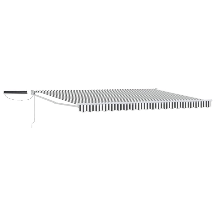 Cort electric retractabil Antracit și Alb 4 × 3 m - WALTI WALTI