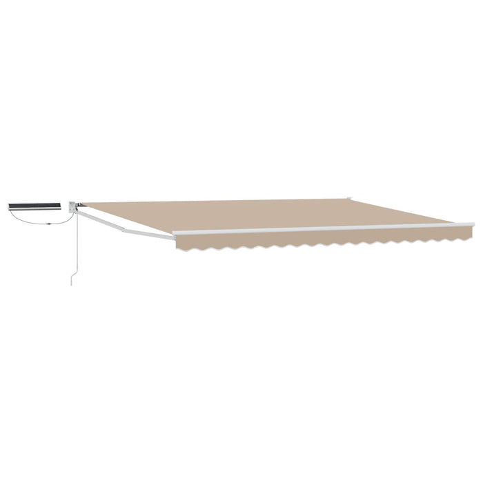 Cort electric retractabil Bej și Alb 4 × 3 m - WALTI WALTI