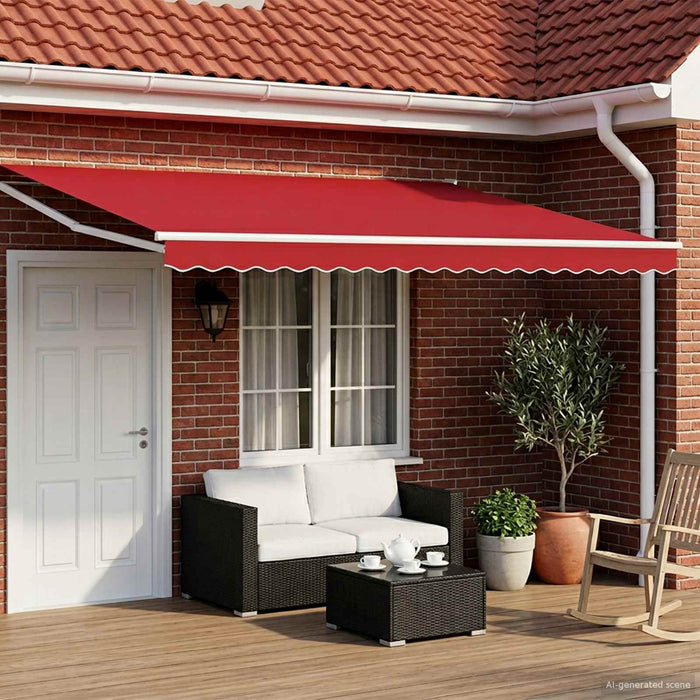 Cort electric retractabil Roșu și Alb 4 × 3 m - WALTI WALTI