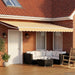 Cort electric retractabil Galben și alb 4,5 × 3 m - WALTI WALTI