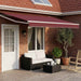 Cort electric retractabil Bordo și Alb 4,5 × 3 m - WALTI WALTI