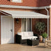 Cort electric retractabil Antracit și Alb 4,5 × 3 m - WALTI WALTI