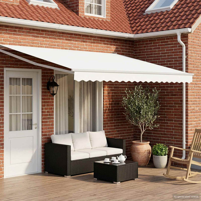Cort electric retractabil Alb 4,5 × 3 m - WALTI WALTI