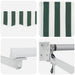 Cort electric retractabil Verde și alb 4,5 × 3 m - WALTI WALTI