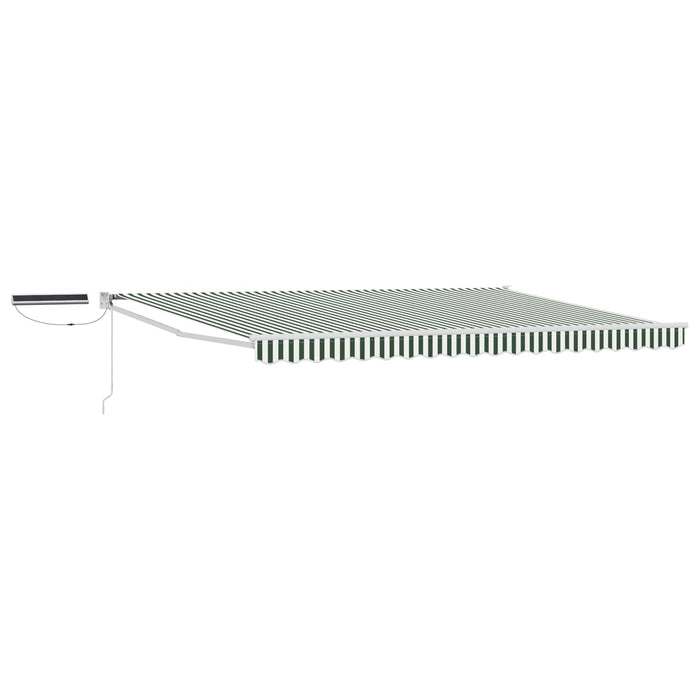 Cort electric retractabil Verde și alb 4,5 × 3 m - WALTI WALTI