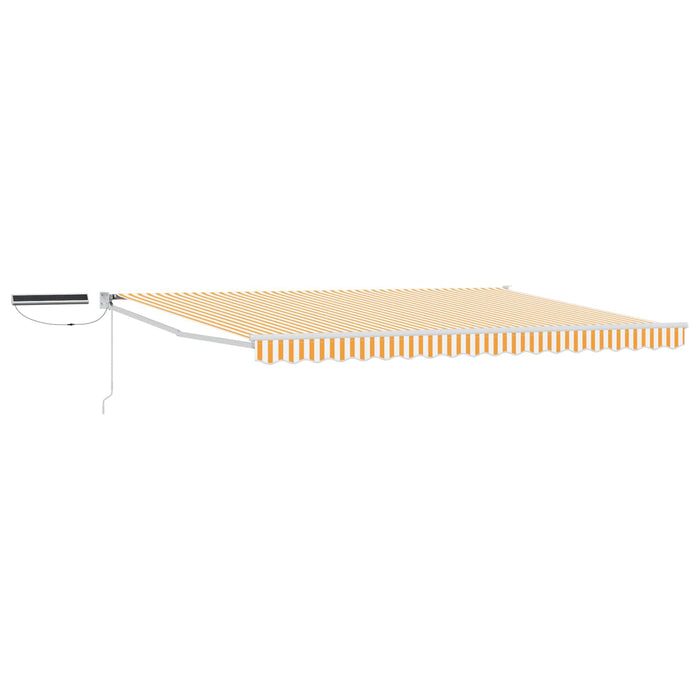 Cort electric retractabil Portocalie și albă 5 x 3 m - WALTI WALTI