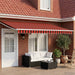 Cort electric retractabil Portocaliu, Maro, Alb 5 x 3 m - WALTI WALTI