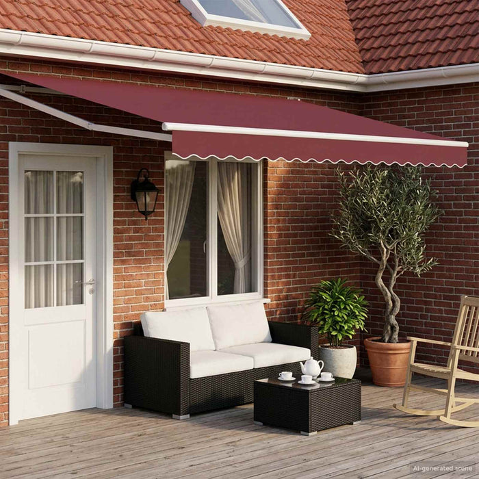 Cort electric retractabil Bordo și Alb 5 x 3 m - WALTI WALTI