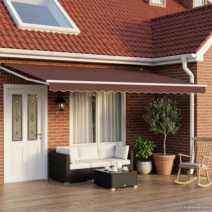 Cort electric retractabil Maro și alb 5 x 3 m - WALTI WALTI