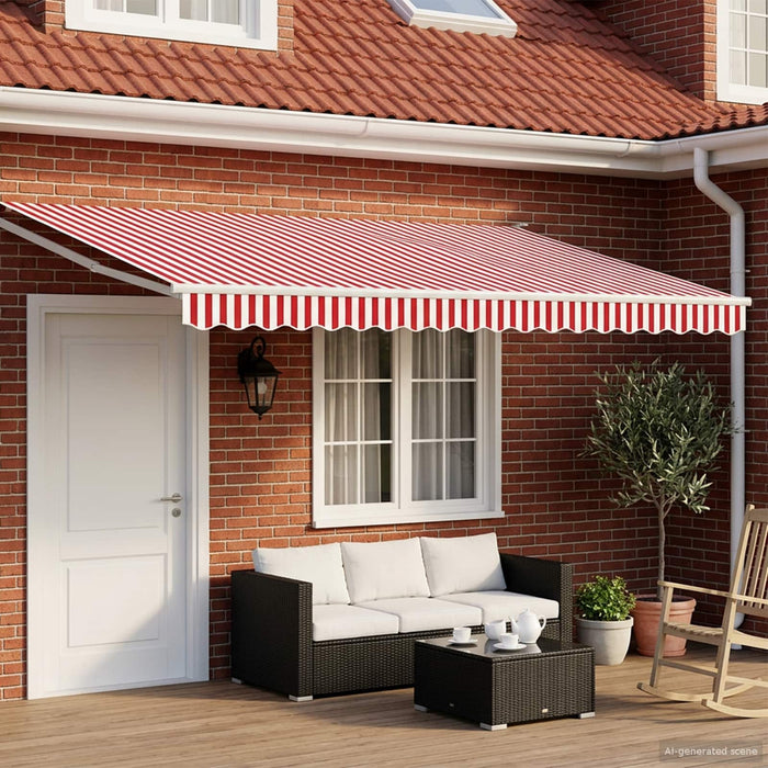 Cort electric retractabil Roșu și Alb 5 x 3 m - WALTI WALTI