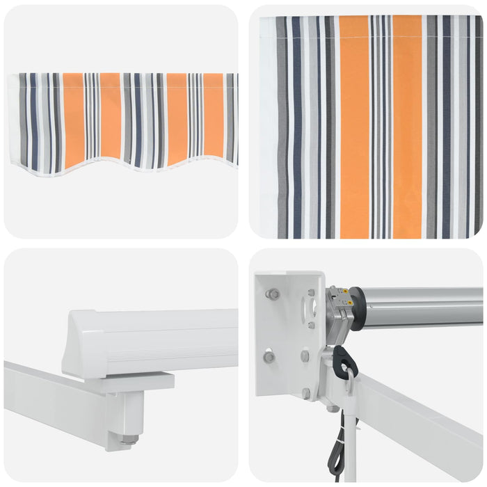 Cort electric retractabil Gri, Portocaliu, Alb 5 x 3 m WALTI