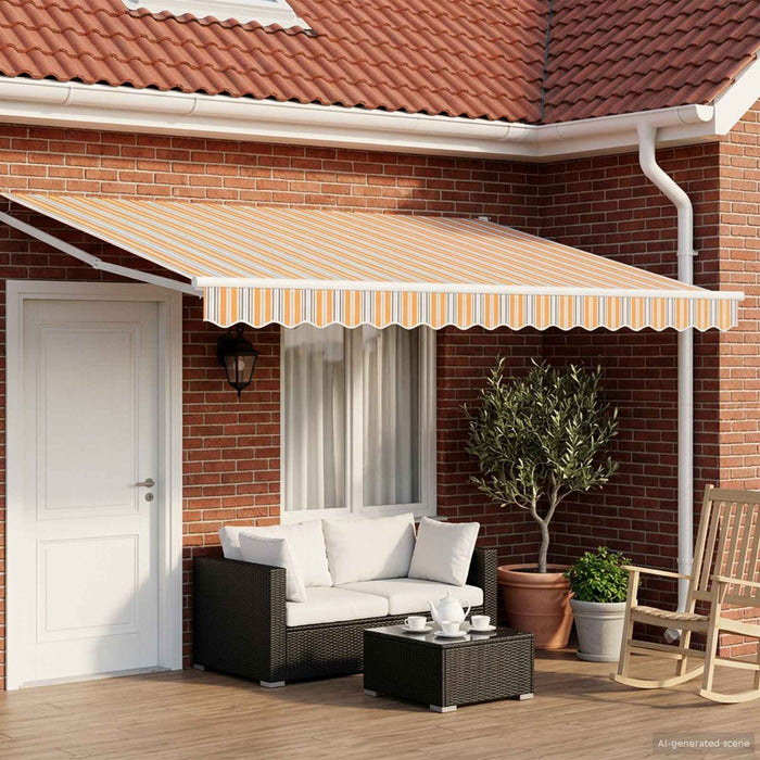 Cort electric retractabil Gri, Portocaliu, Alb 5 x 3 m WALTI