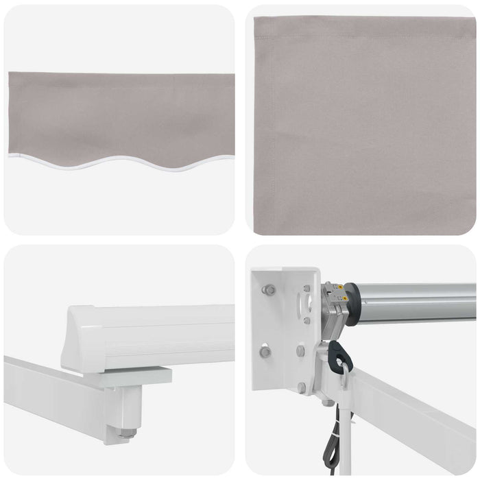 Cort electric retractabil Gri deschis și alb. 5 x 3 m - WALTI WALTI