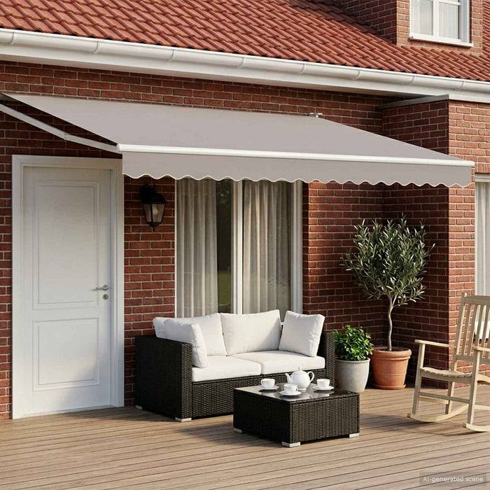 Cort electric retractabil Gri deschis și alb. 5 x 3 m - WALTI WALTI