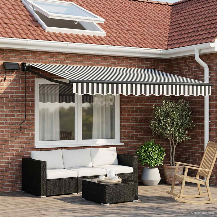 Cort electric retractabil Antracit și Alb 2,5 x 2 m - WALTI WALTI