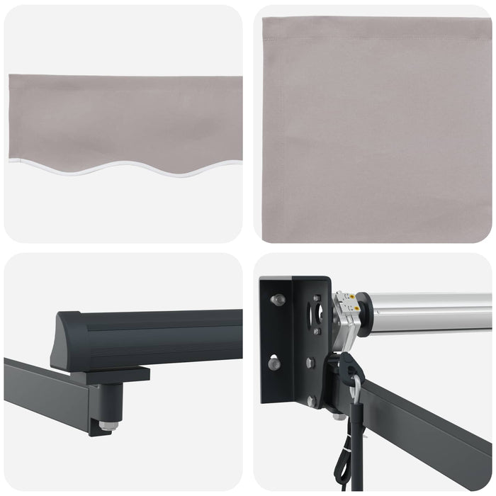 Cort electric retractabil Gri deschis și antracit 2,5 x 2 m - WALTI WALTI