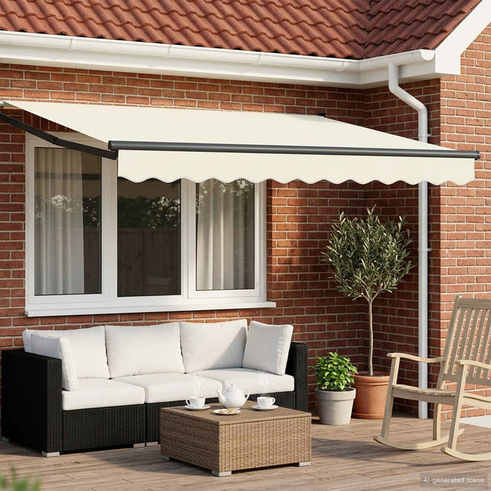 Cort electric retractabil Crem și Antracit 3,5 x 2 m - WALTI WALTI