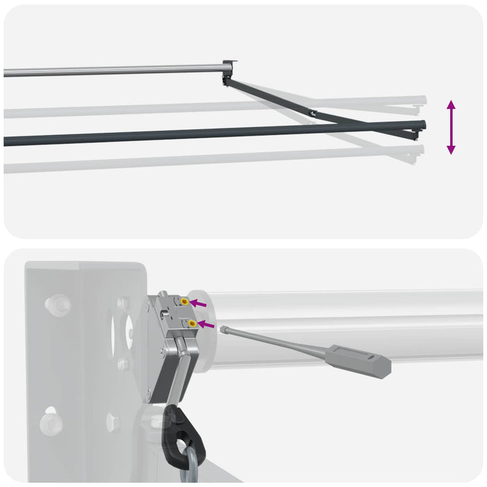 Cort electric retractabil Bej și antracit 3,5 x 2 m - WALTI WALTI