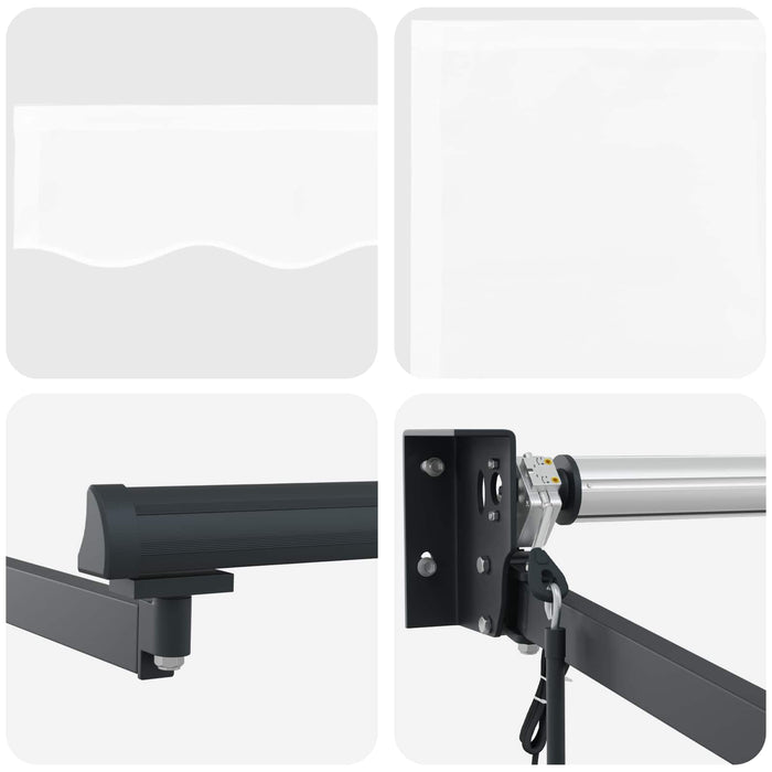 Cort electric retractabil Alb și antracit 3,5 x 2 m - WALTI WALTI
