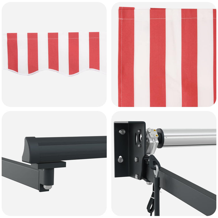 Cort electric retractabil Roșu, Alb, Antracit 3 x 2,5 m WALTI